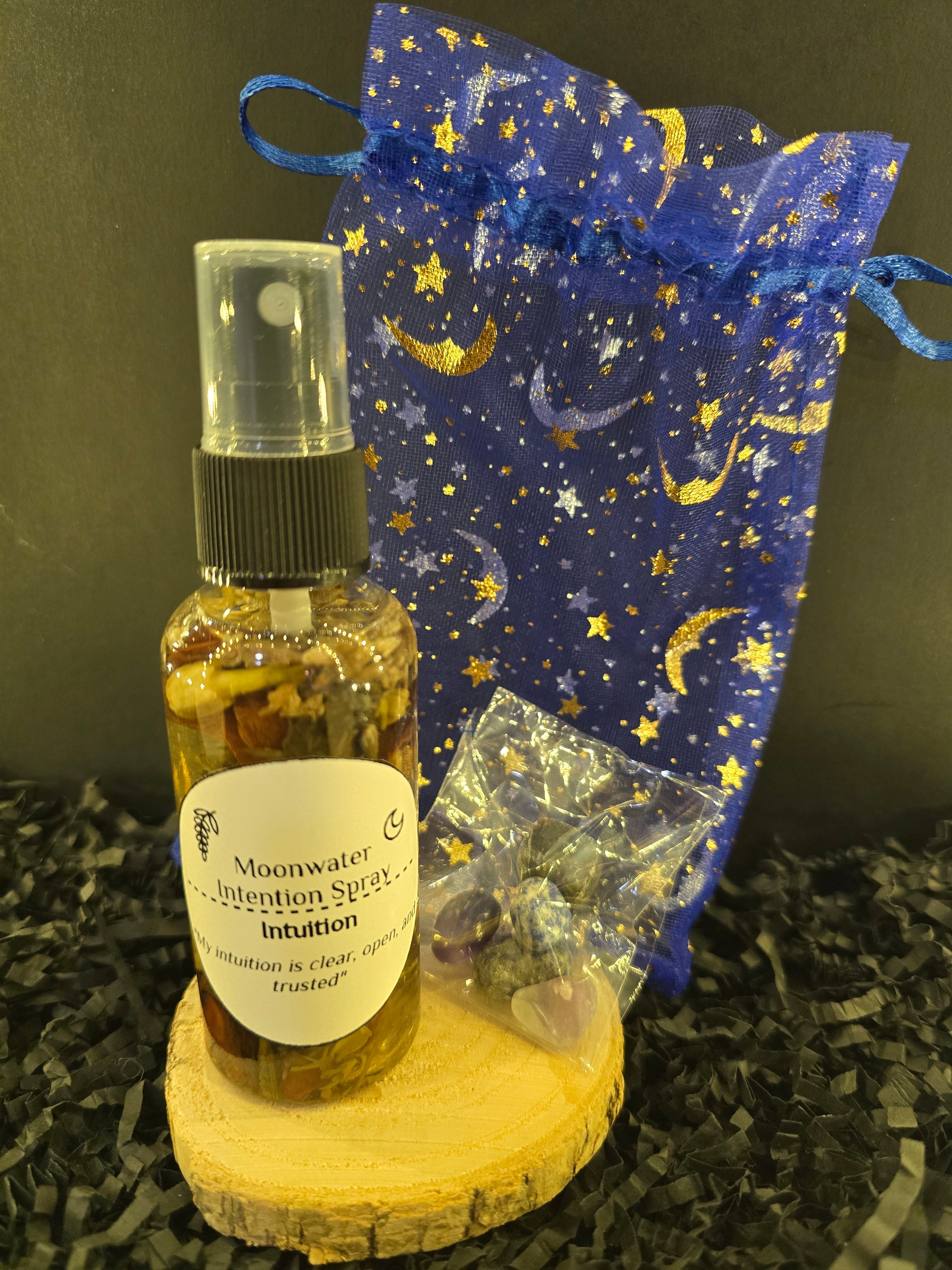Intuition Moonwater Spray and Crystal Bundle