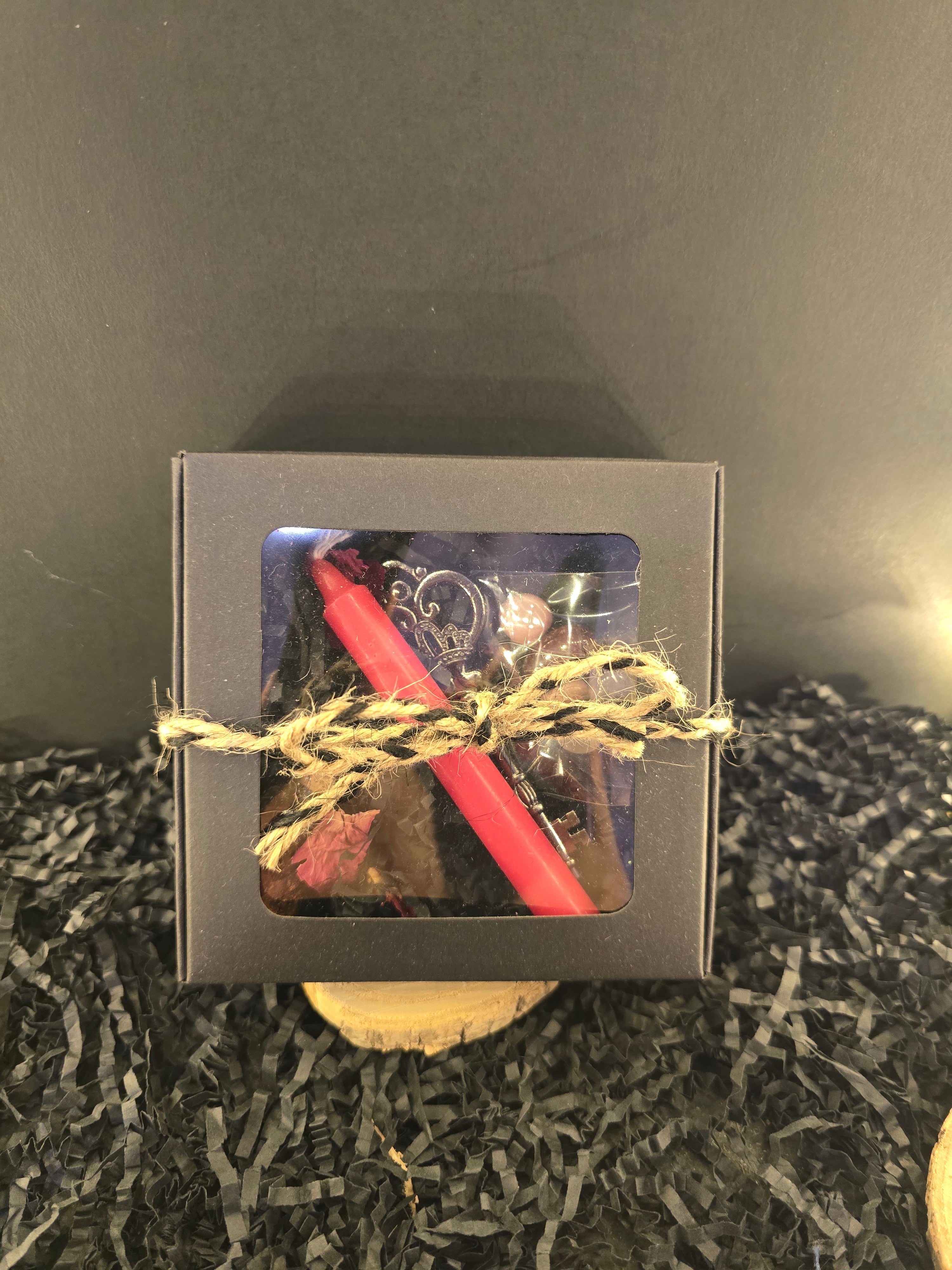 Red Candle Skeleton Key Ritual Box