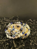 Evil Eye Beaded Bracelets- black & white