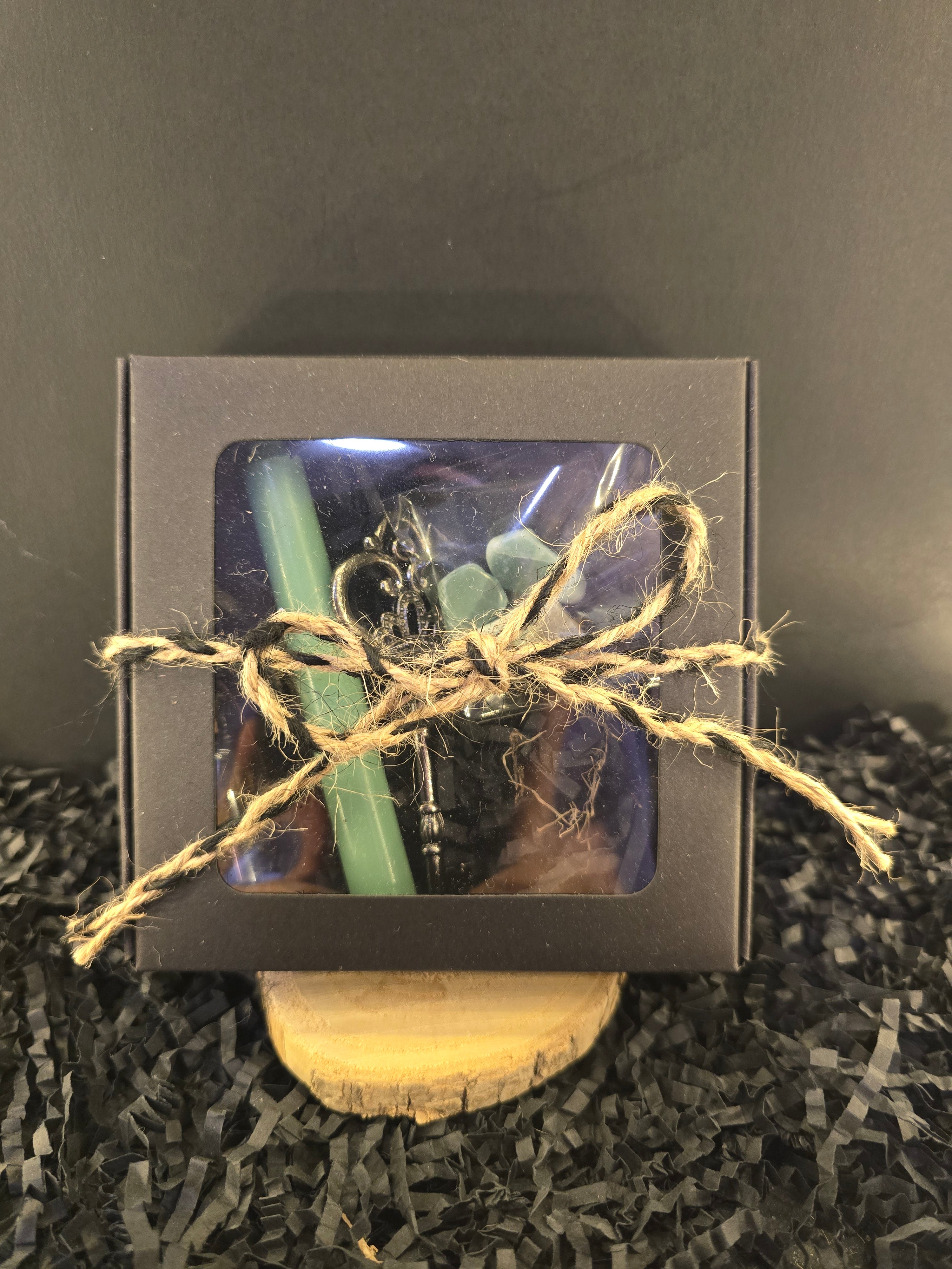 Green Candle Skeleton Key Ritual Box