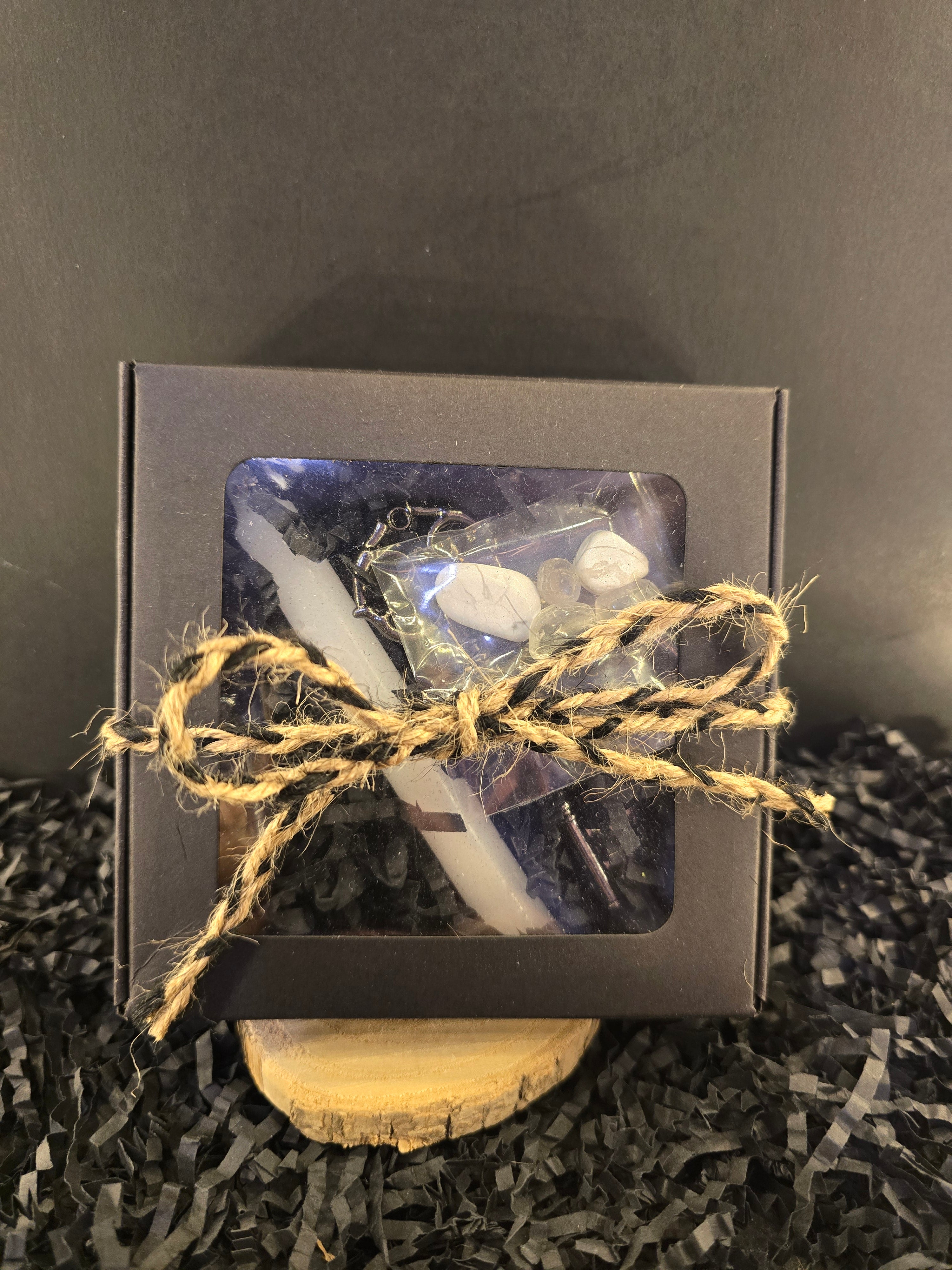 White Candle Skeleton Key Ritual Box